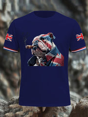 Men's Vintage England Flag Casual Printed T-shirt vetvanguards