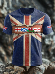 Men's UK Flag Proud Printed T-shirt vetvanguards