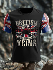 Men's UK Flag Proud Printed T-shirt vetvanguards