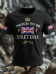 Men's UK Flag Proud Printed T-shirt vetvanguards