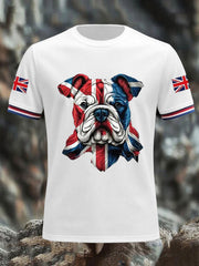 Men's Vintage England Flag Casual Printed T-shirt vetvanguards