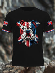 Men's Vintage England Flag Casual Printed T-shirt vetvanguards