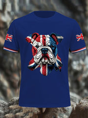 Men's Vintage England Flag Casual Printed T-shirt vetvanguards
