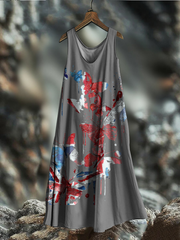 Women's UK Flag Butterfly Art Printed Dress vetvanguards