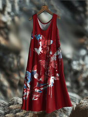 Women's UK Flag Butterfly Art Printed Dress vetvanguards