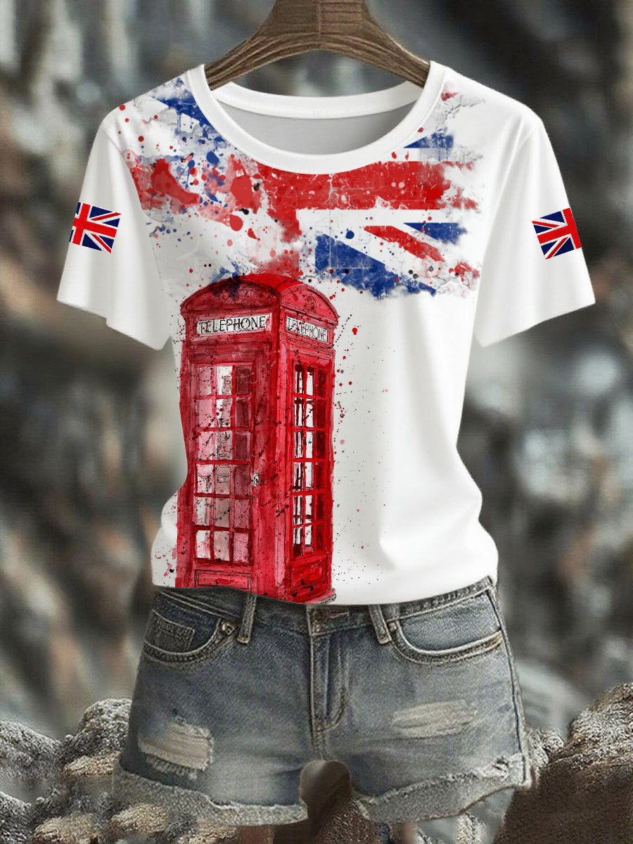 Women's Telephone Booth Short-sleeved T-shirt vetvanguards