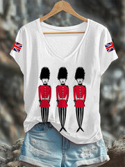 Women's British Guard V-neck T-shirt vetvanguards
