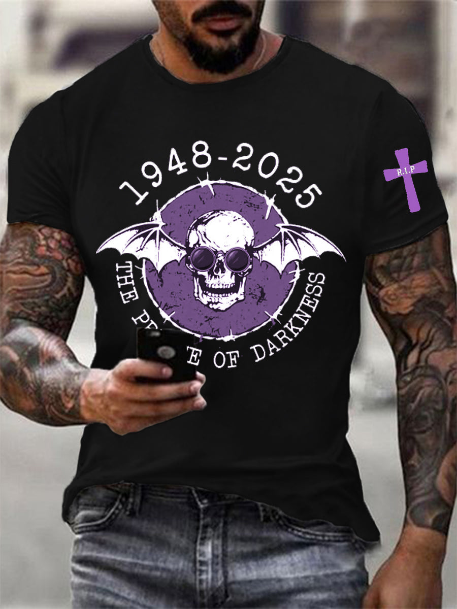 Men's Prince Of Darkness Forever Rip Legend Ozzy Osbourne Memorial Tee vetvanguards