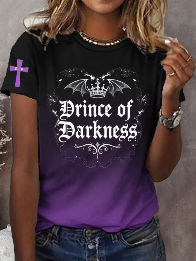 Women's Prince Of Darkness Forever Rip Legend Ozzy Osbourne Memorial Tee vetvanguards