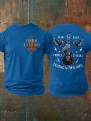 Men's Prince Of Darkness Forever Rip Legend  Memorial Short Sleeve Tee vetvanguards