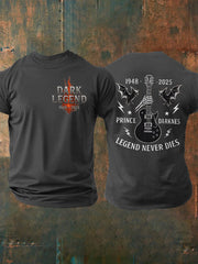 Men's Prince Of Darkness Forever Rip Legend  Memorial Short Sleeve Tee vetvanguards