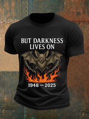 Men's But Darkness Lives On Rock Legend  Memorial Tee vetvanguards