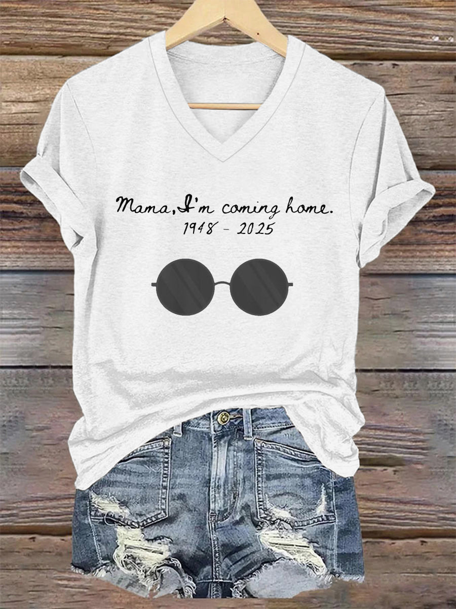 Women's Mama I'm Coming Home Rock Legend Memorial Tee vetvanguards