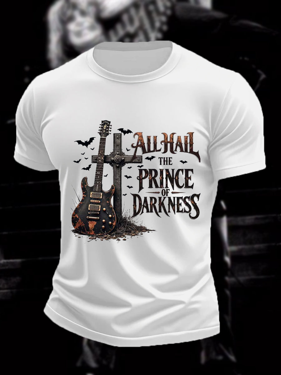 Men's All Hail Prince Of Darkness R.I.P Rock Legend  Memorial Tee vetvanguards
