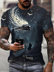 Men's Ride The Crazy Train Printed Casual T-Shirt vetvanguards