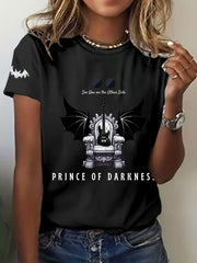 Women's Prince of Darkness Printed Casual T-shirt vetvanguards