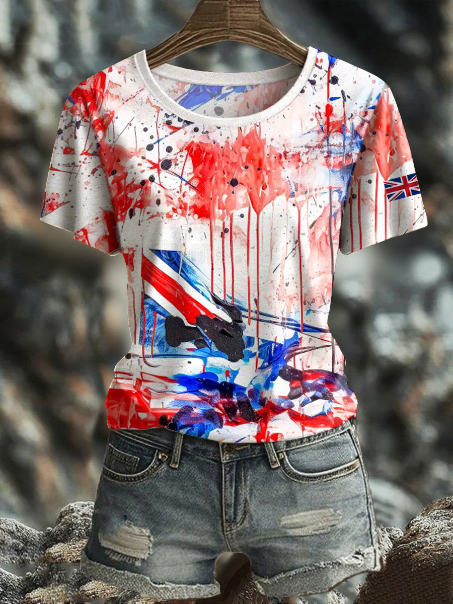 Women's british short-sleeved T-shirt vetvanguards