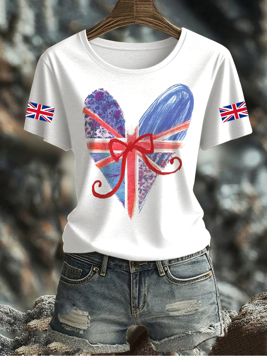 Women's UK Flag Printed T-shirt vetvanguards