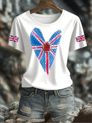 Women's UK Flag Printed T-shirt vetvanguards