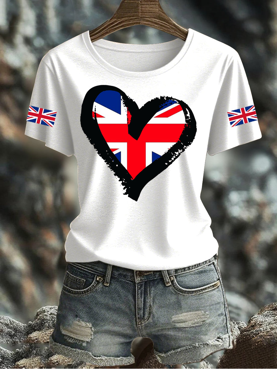 Women's UK Flag Printed T-shirt vetvanguards