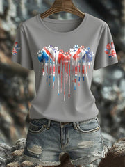 Women's UK Flag Watercolor Paws Printed T-shirt vetvanguards