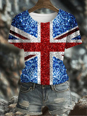 Women's UK Flag Printed T-shirt vetvanguards