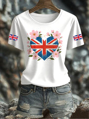 Women's UK Flag Printed T-shirt vetvanguards