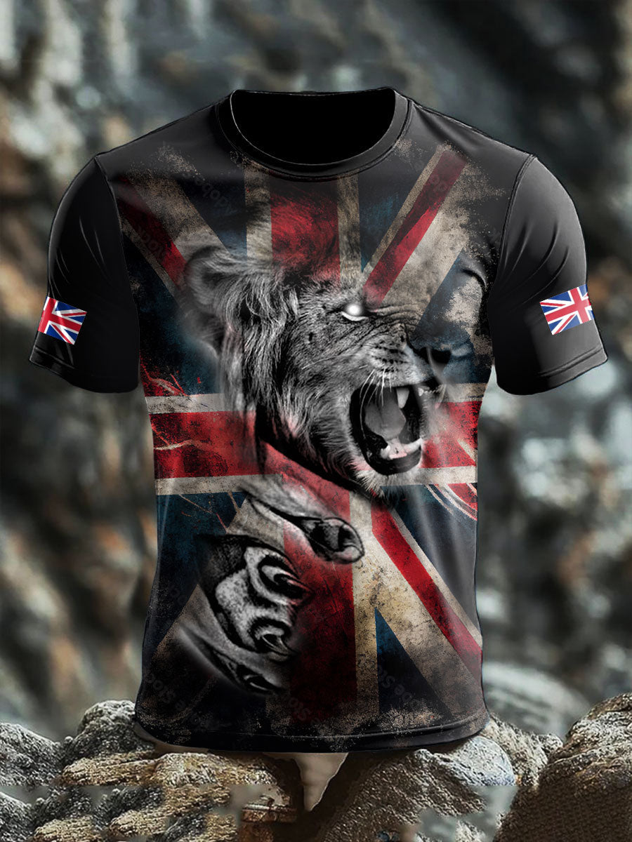 Men's UK Flag Printed T-shirt vetvanguards