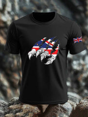 Men's British imitation cotton short-sleeved T-shirt vetvanguards