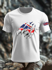 Men's British imitation cotton short-sleeved T-shirt vetvanguards