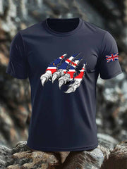 Men's British imitation cotton short-sleeved T-shirt vetvanguards