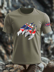 Men's British imitation cotton short-sleeved T-shirt vetvanguards