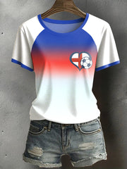 Women's UK England Soccer Champion Printed T-Shirt vetvanguards