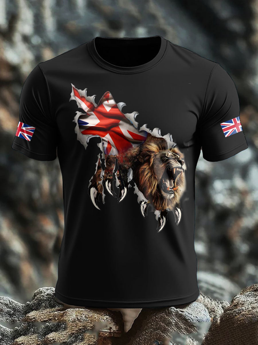 Men's UK Flag Printed T-shirt vetvanguards