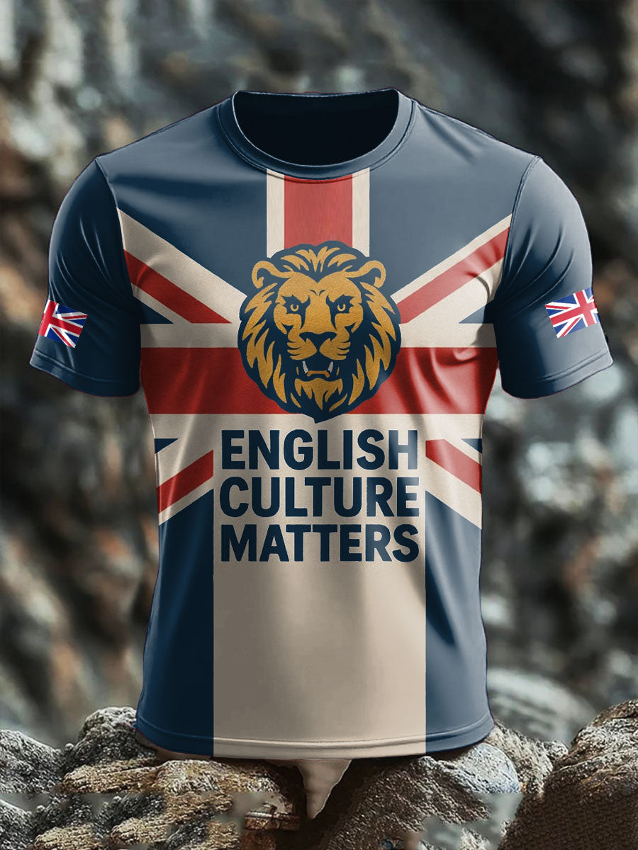 Men's UK Flag Pride Immigration Printed T-shirt vetvanguards