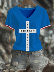 Women's Make Britain Great Again Cross Short-sleeved T-shirt vetvanguards