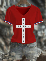 Women's Make Britain Great Again Cross Short-sleeved T-shirt vetvanguards