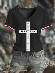 Women's Make Britain Great Again Cross Short-sleeved T-shirt vetvanguards