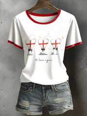 Women's UK England Football Lover Champion Printed T-shirt vetvanguards