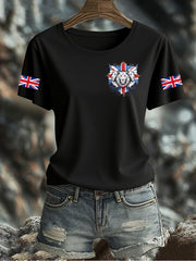 Women's UK Flag Printed T-shirt vetvanguards