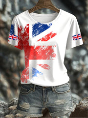 Women's UK Flag Printed T-shirt vetvanguards