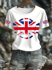 Women's UK Flag Printed T-shirt vetvanguards