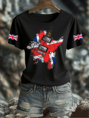 Women's UK Flag Printed T-shirt vetvanguards