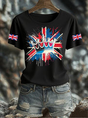 Women's UK Flag Printed T-shirt vetvanguards