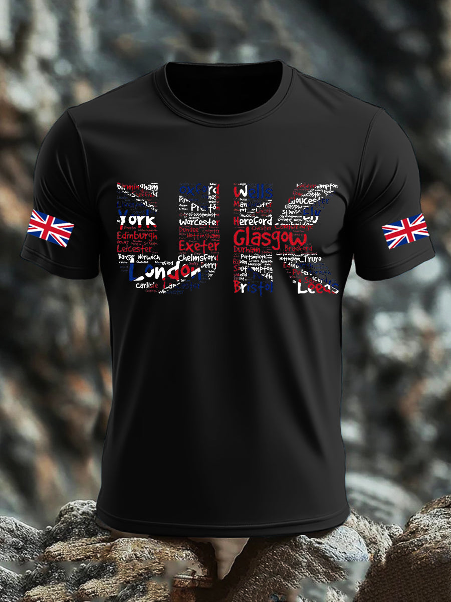 Men's UK Flag Printed T-shirt vetvanguards