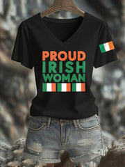 Women's Irish Print Short Sleeve T-Shirt vetvanguards