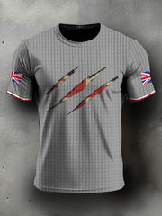 Men's UK Flag Printed Casual Tops vetvanguards