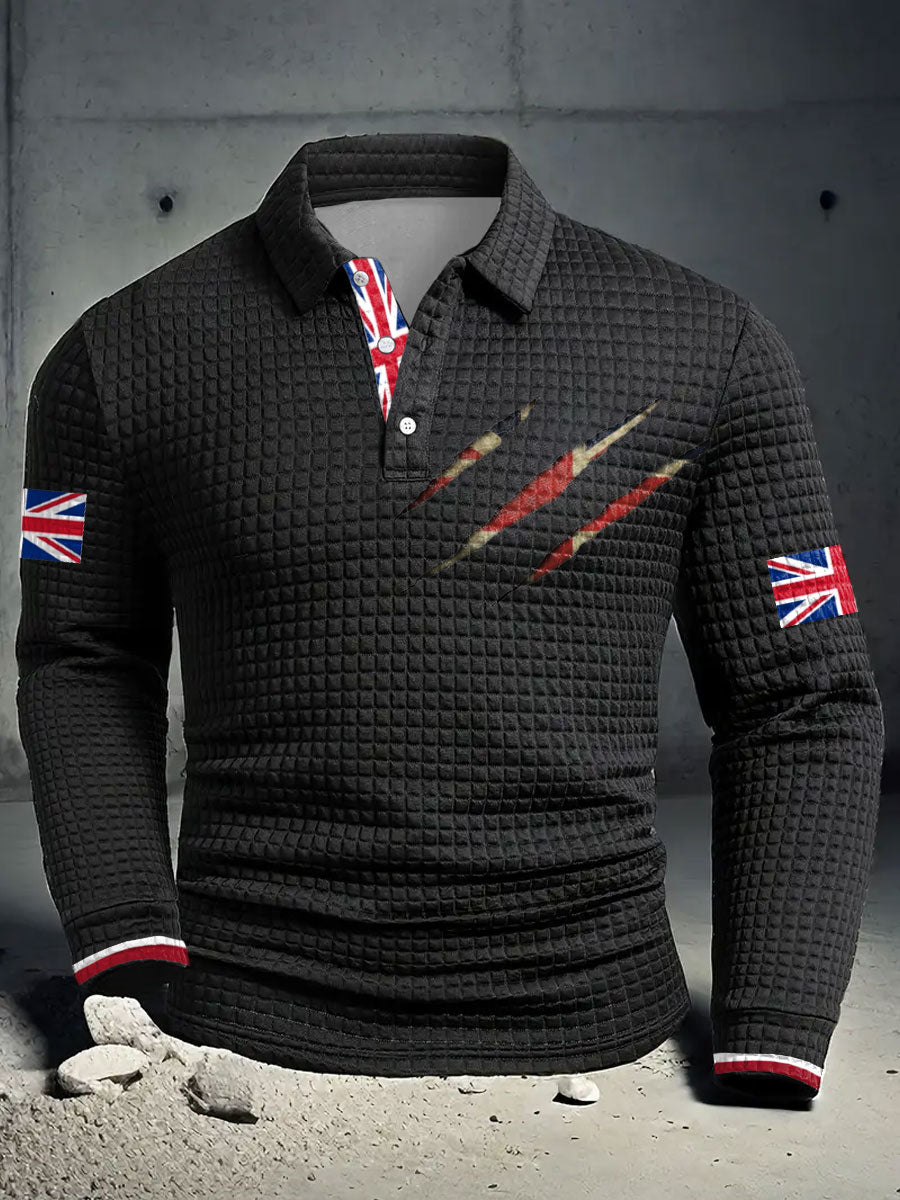 Men's UK Flag Printed Casual Tops vetvanguards