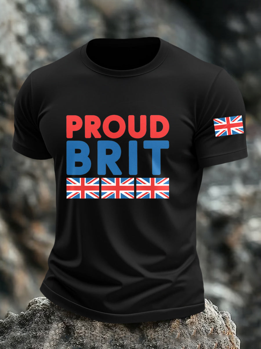Men's Proud Brit Print Casual Shirt vetvanguards