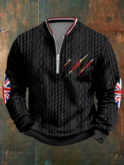 Men's UK Flag Printed Casual Tops vetvanguards